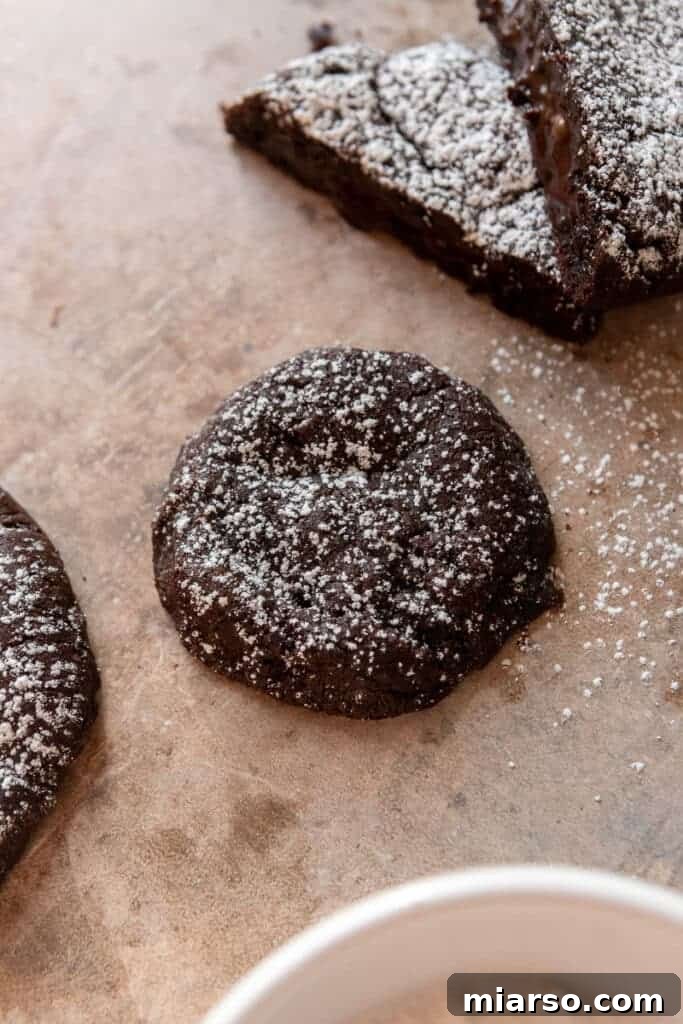 Small Crumbl hot fudge cookie with a soft, warm center