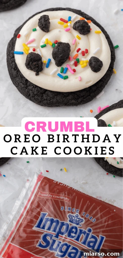Crumbl Oreo birthday cake cookies