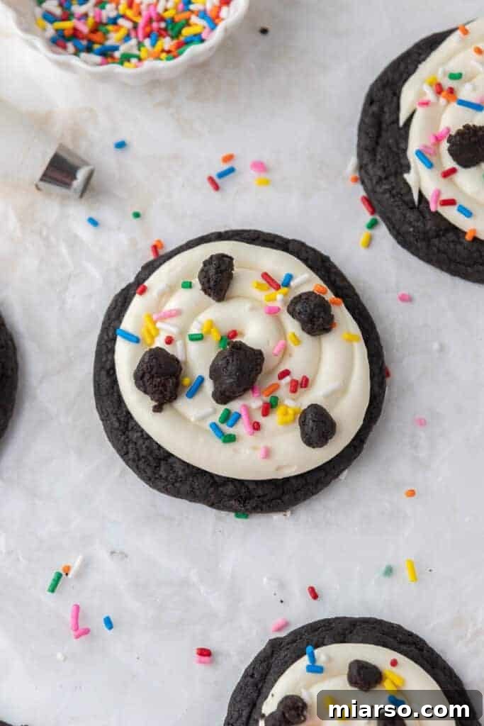 Frosted Oreo cookies