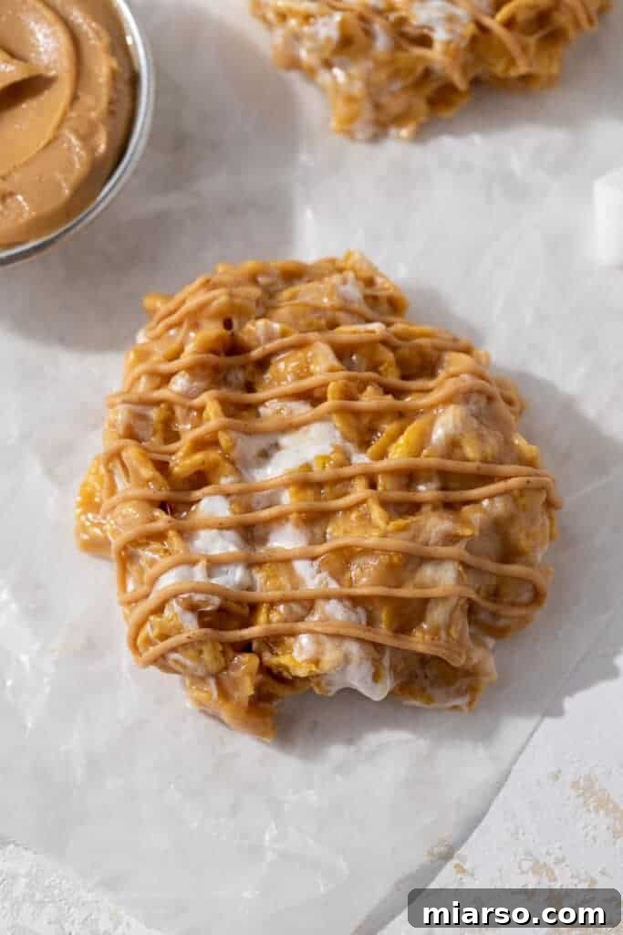 Peanut butter cornflake cookies