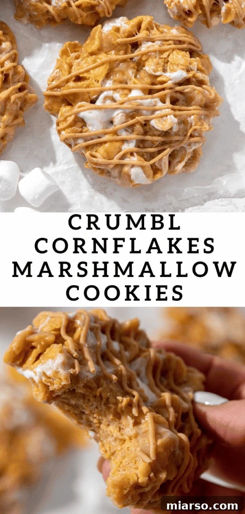 Crumbl cornflakes marshmallow cookies
