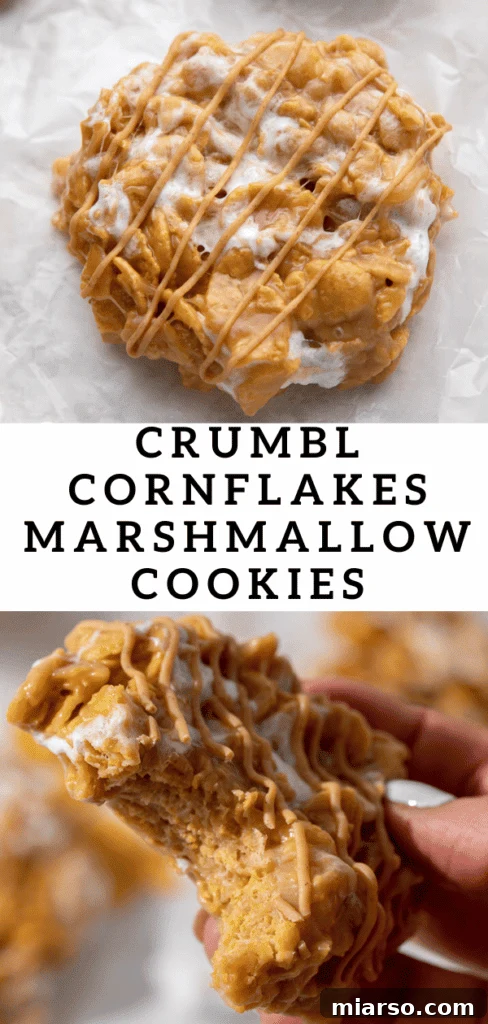 Crumbl cornflakes peanut butter marshmallow cookies