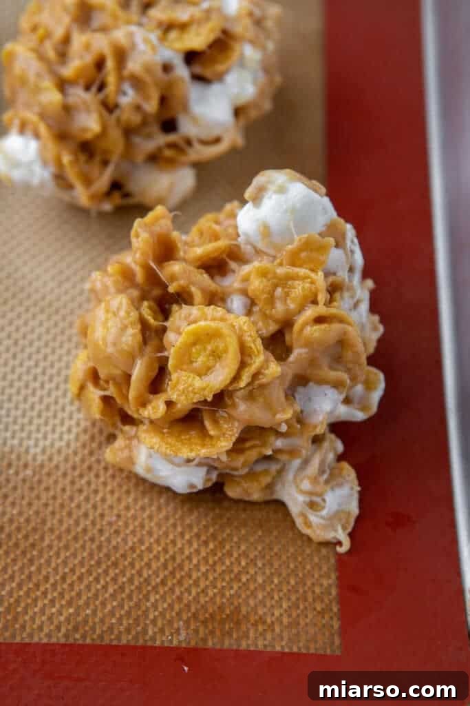 Cornflakes marshmallow peanut butter cookies