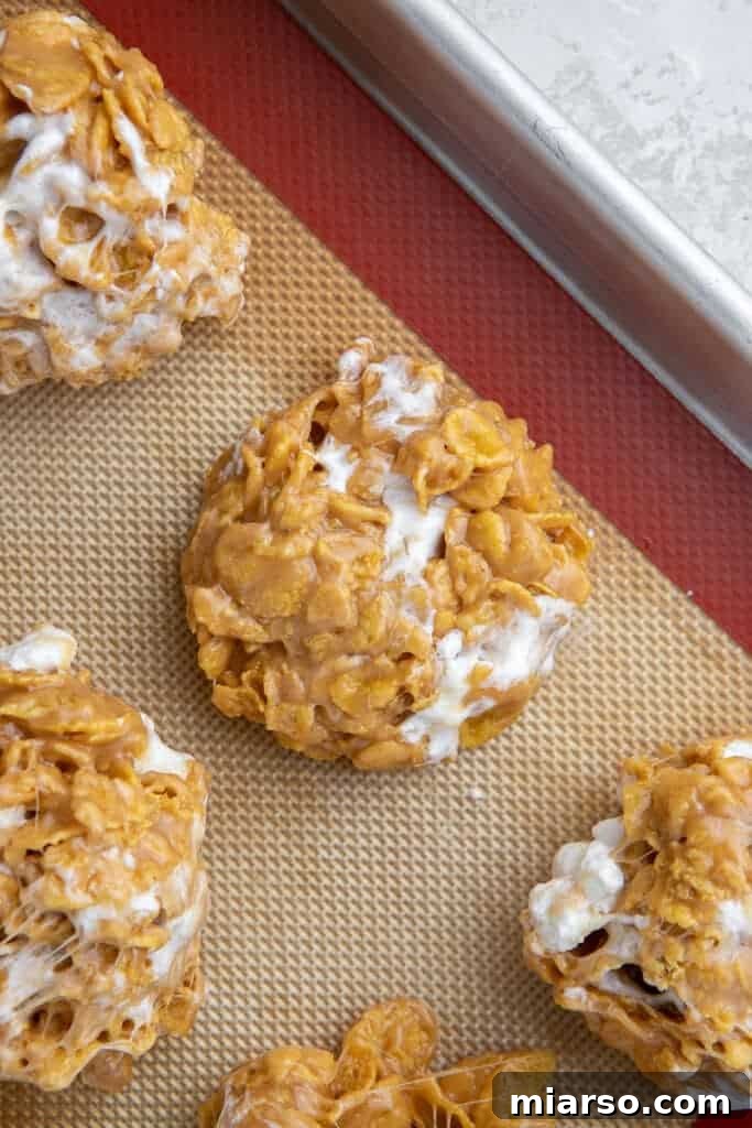 Cornflakes marshmallow peanut butter cookies
