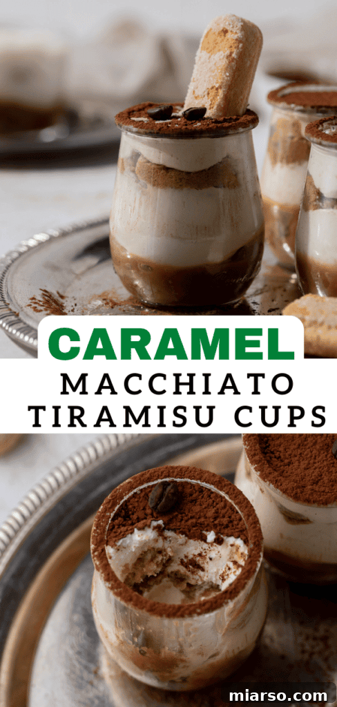 Lazy girl Caramel Tiramisu cups - Caramel macchiato dessert inspiration