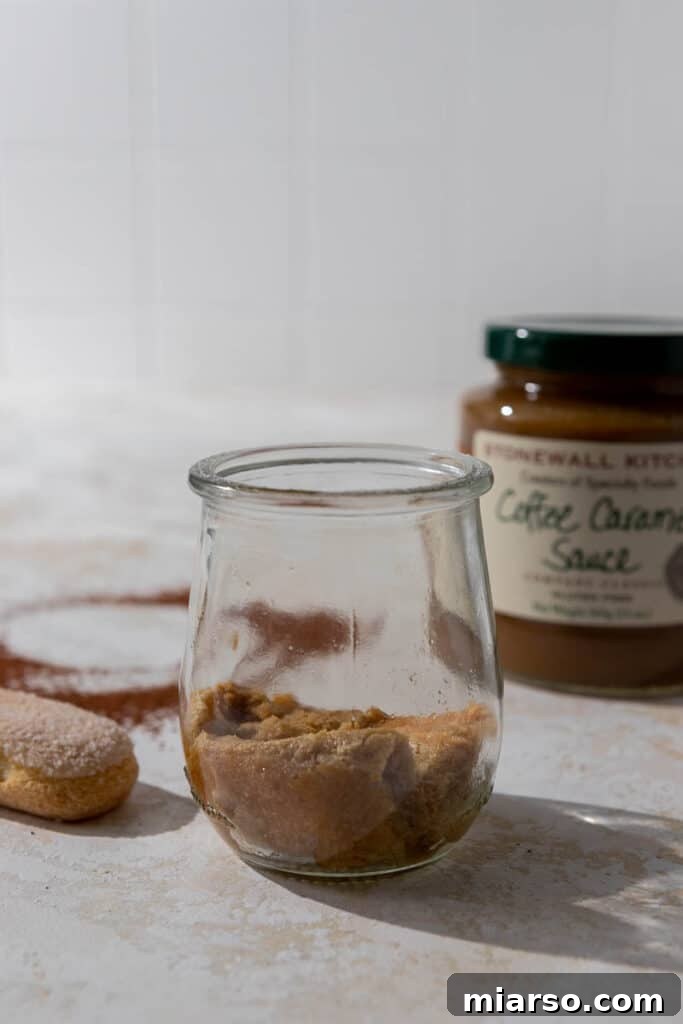 Ladyfingers soaked in coffee, ready for layering