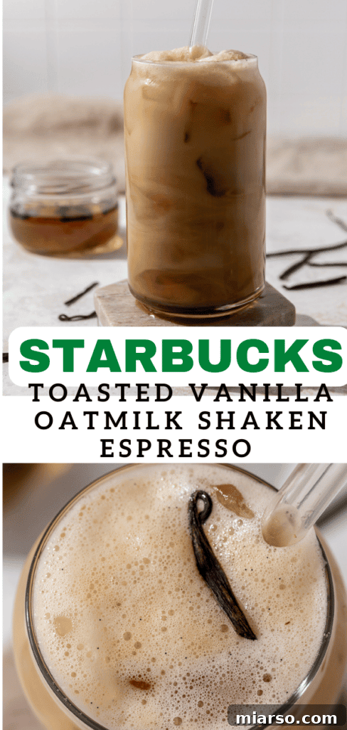 Iced Toasted Vanilla Oatmilk Shaken Espresso Starbucks copycat