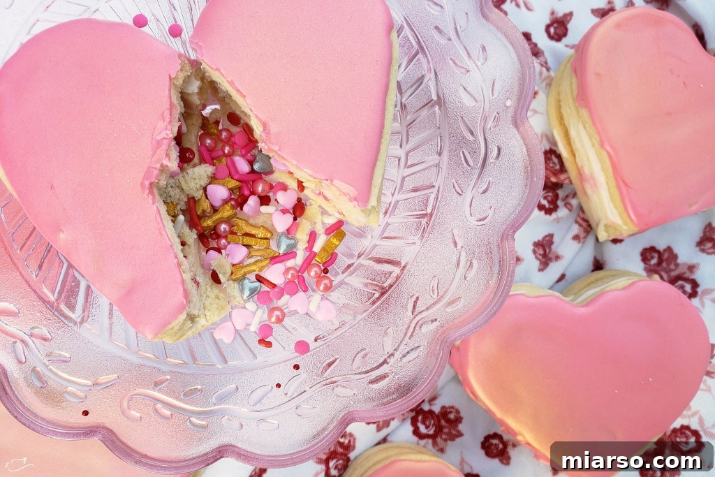 Fun and adventurous Valentine's Day Piñata cookies