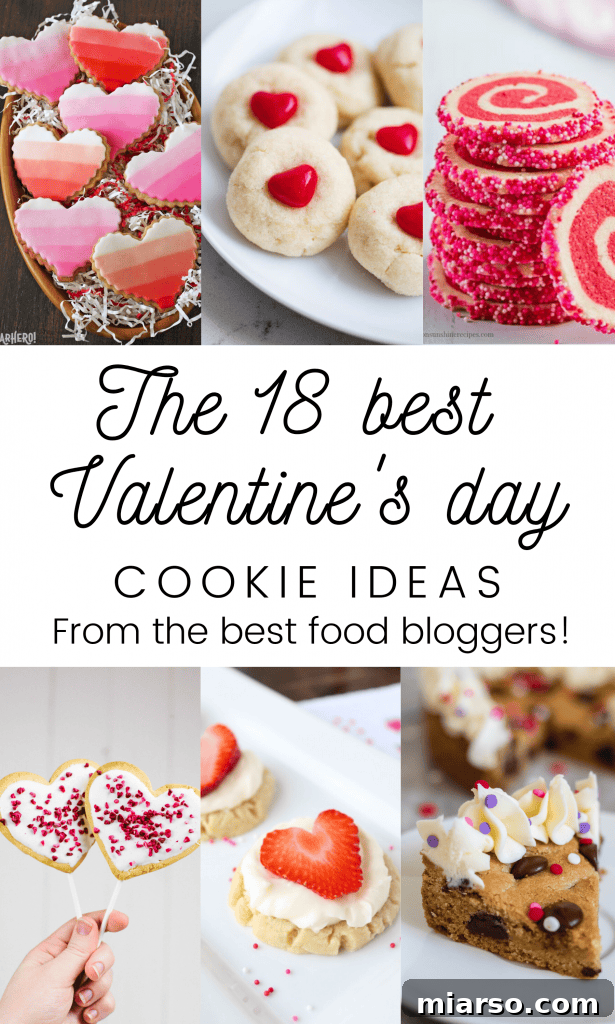 Best Valentine's Day cookie ideas collage for Pinterest