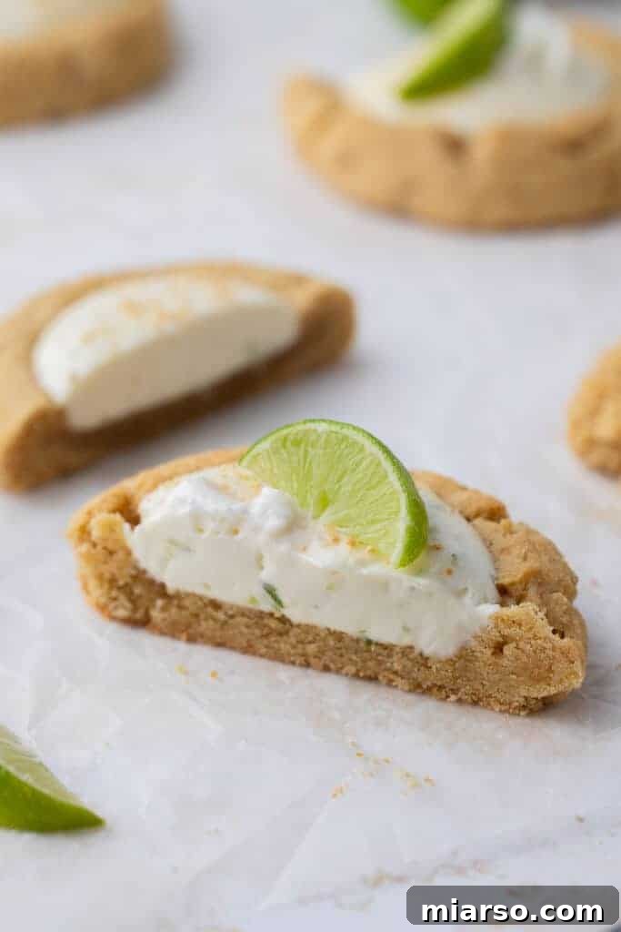 Tangy Chilled Key Lime Cookie Bliss 2 Key lime pie cookies - Crumbl copycat
