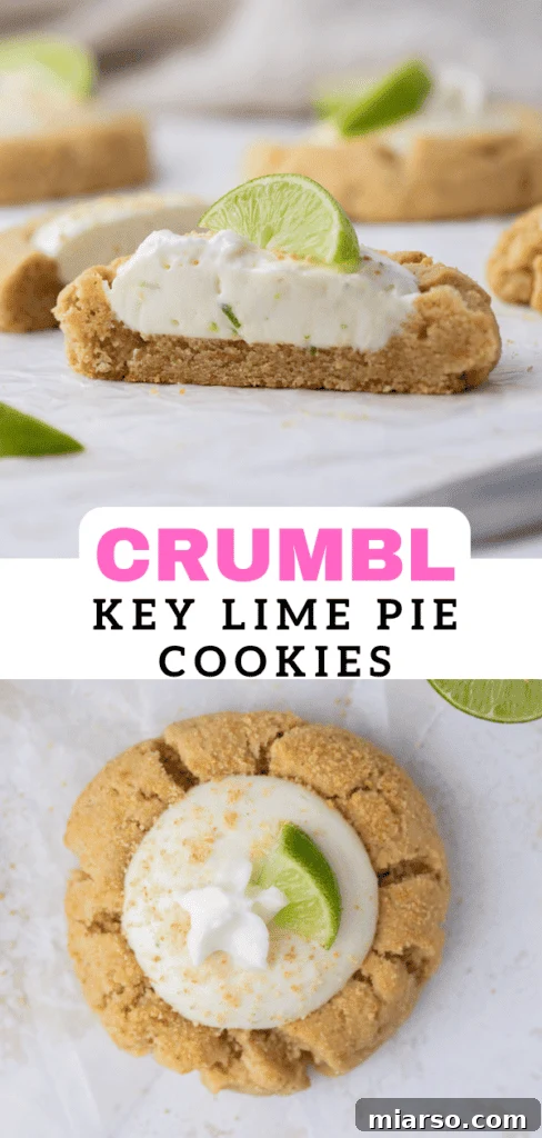 Tangy Chilled Key Lime Cookie Bliss 14 Crumbl key lime pie cookies