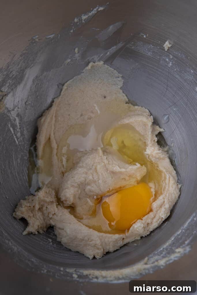 Tangy Chilled Key Lime Cookie Bliss 4 Creamed butter and egg in mixing bowl