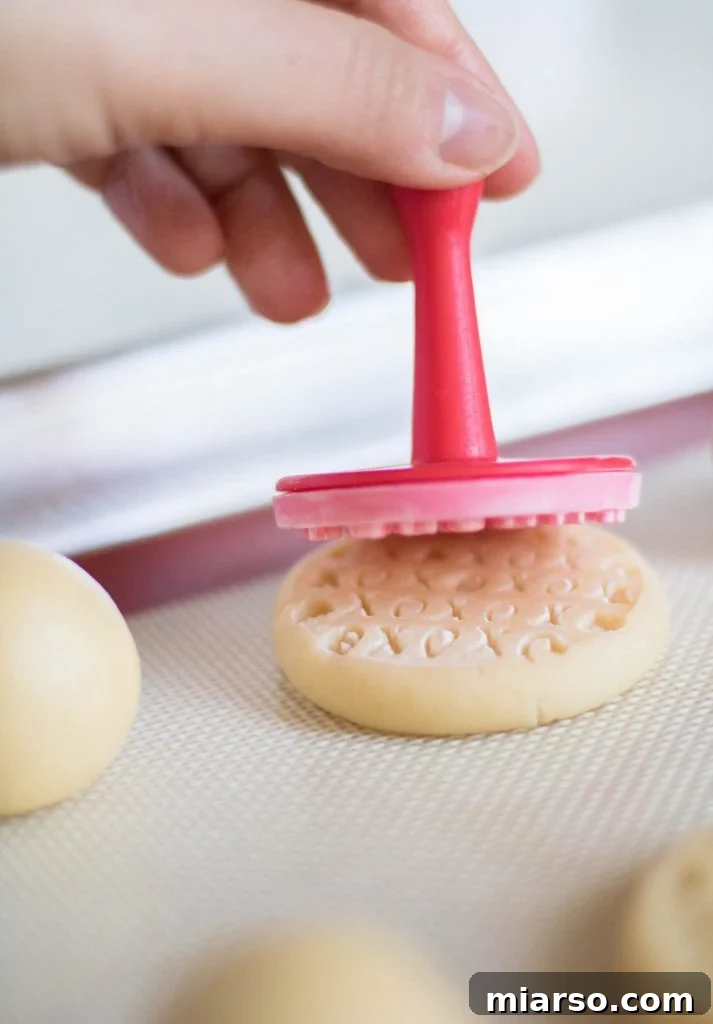 stamped shortbread cookies