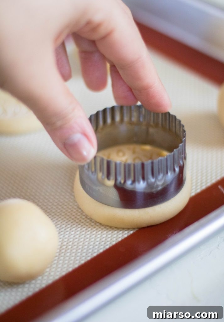 neatly cut stamped shortbread cookies
