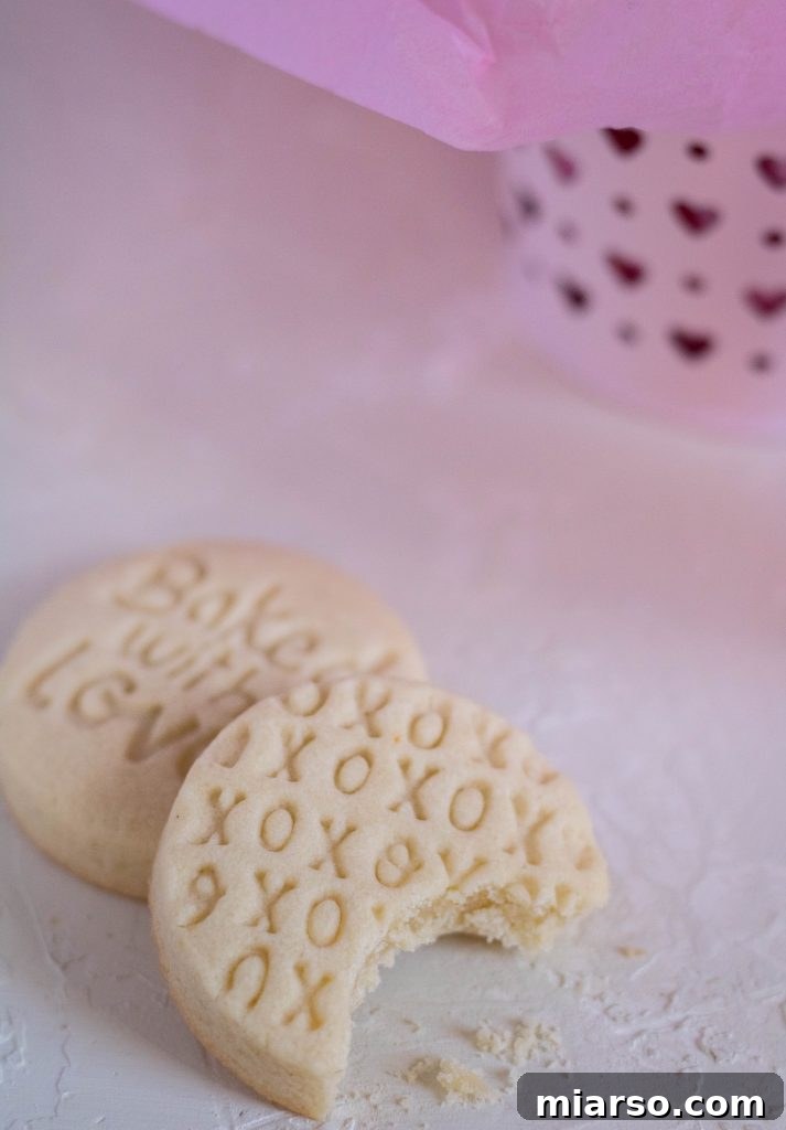 XoXo valentine's day shortbread cookies