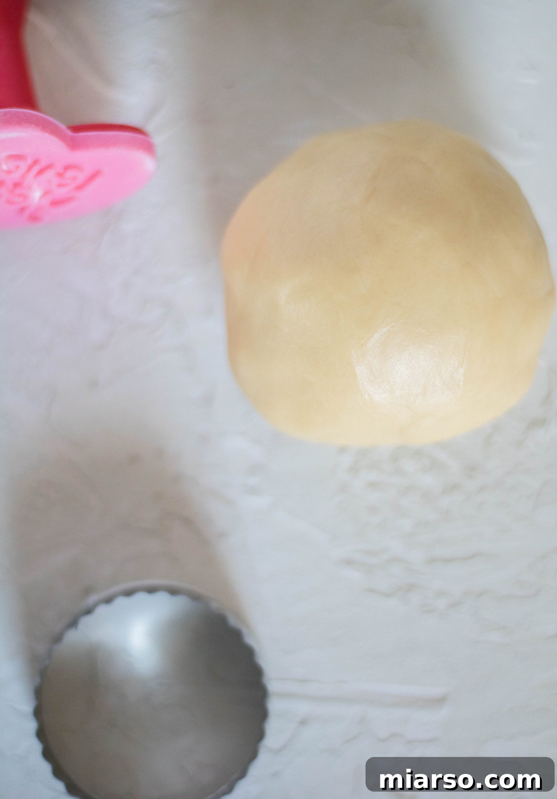 shortbread cookie dough being mixed