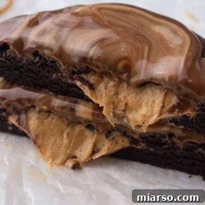 Close up of peanut butter filled cookies