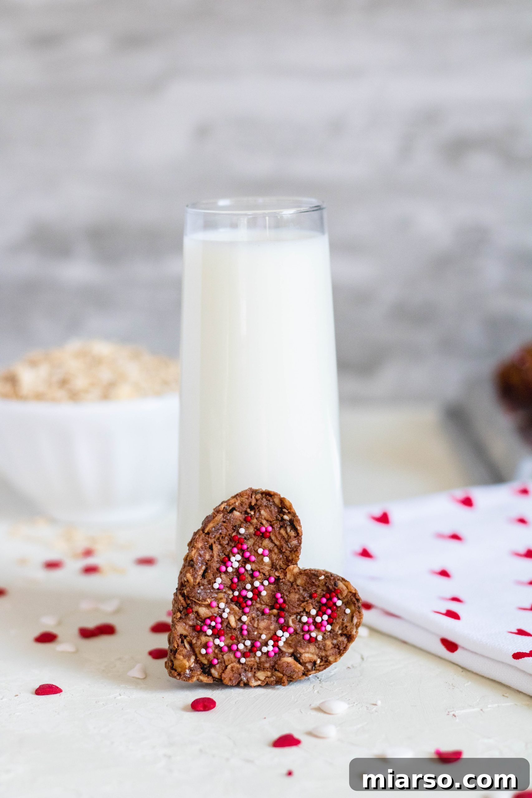 Healthy No Bake Cookies for valentine's day