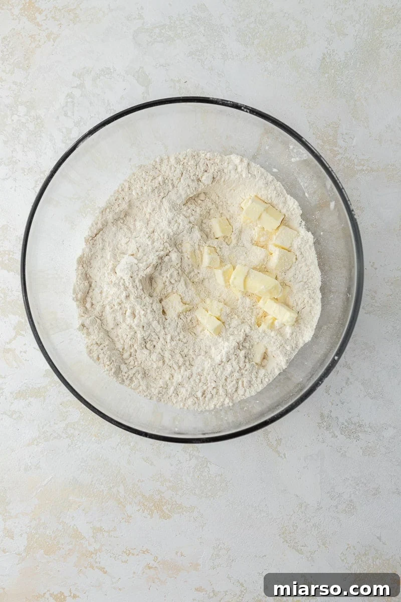 Dry ingredients mixed in a bowl