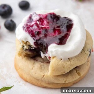 Berries and Cream Cookies stacked
