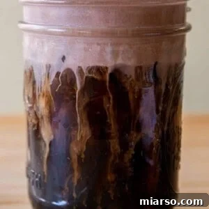 Mastering Starbucks Chocolate Cream Cold Brew at Home 9 Close up of Starbucks chocolate cream cold brew