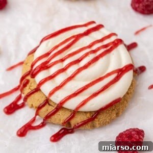 Close up of Crumbl raspberry cheesecake cookies