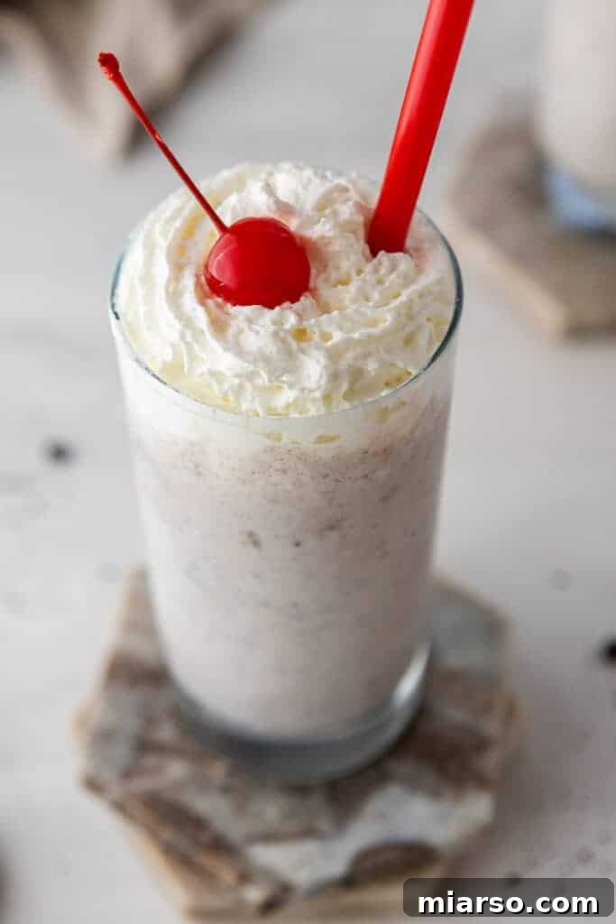 Homemade cookies and cream milkshake from Chick-fil-A