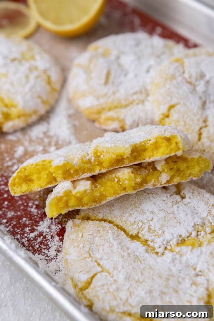 Perfectly Crinkled Lemon Cookies with Cake Mix 2 Crumbl lemon crinkle cookies