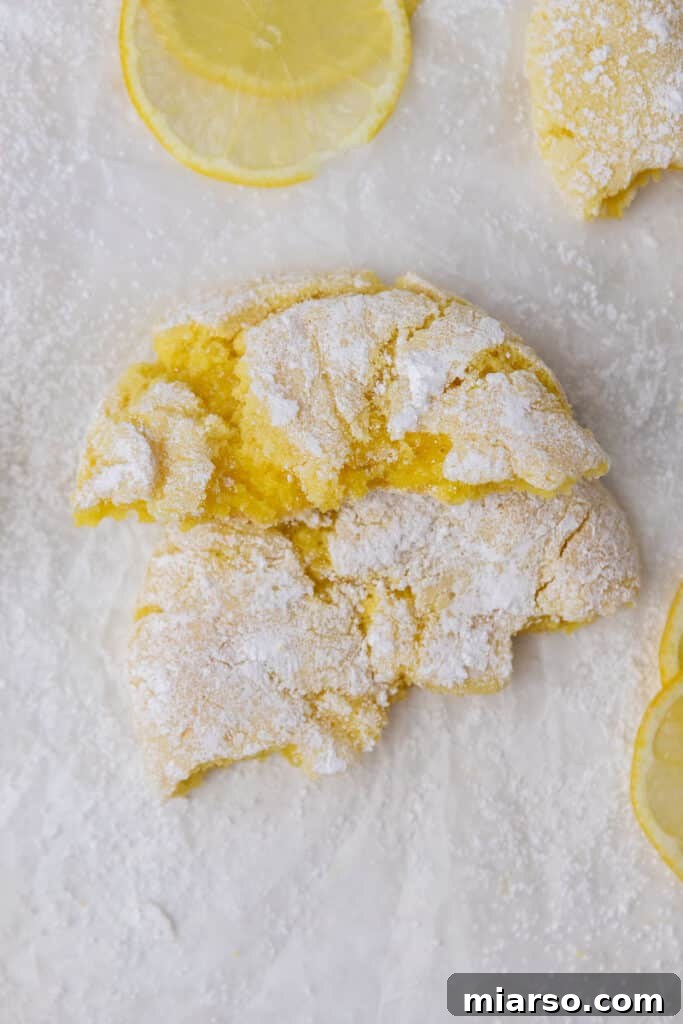 Perfectly Crinkled Lemon Cookies with Cake Mix 11 small crunbl lemon crinkle cookies