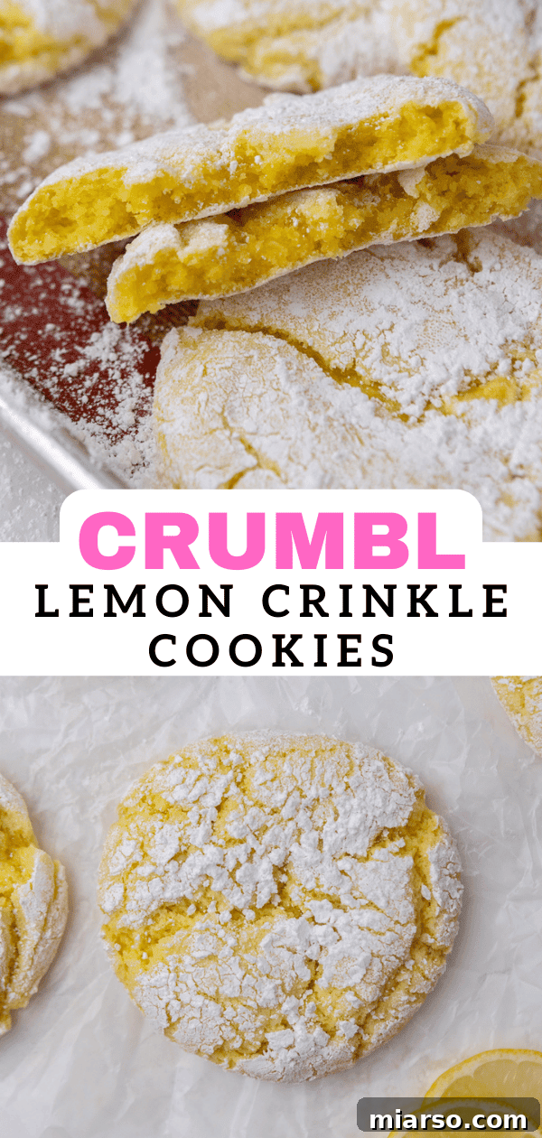 Perfectly Crinkled Lemon Cookies with Cake Mix 15 Crumbl lemon crinkle cookies
