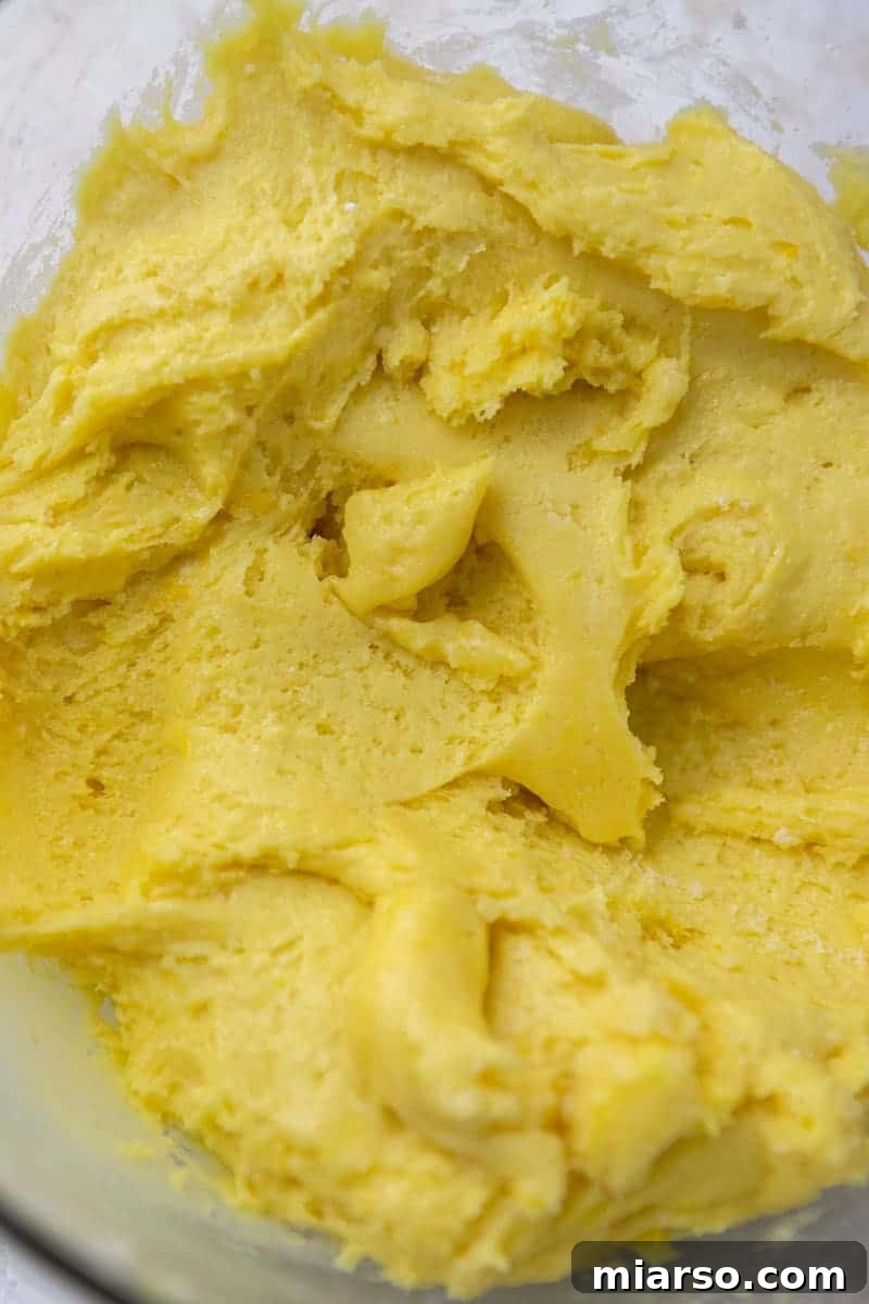 Perfectly Crinkled Lemon Cookies with Cake Mix 7 Yellow cookie dough