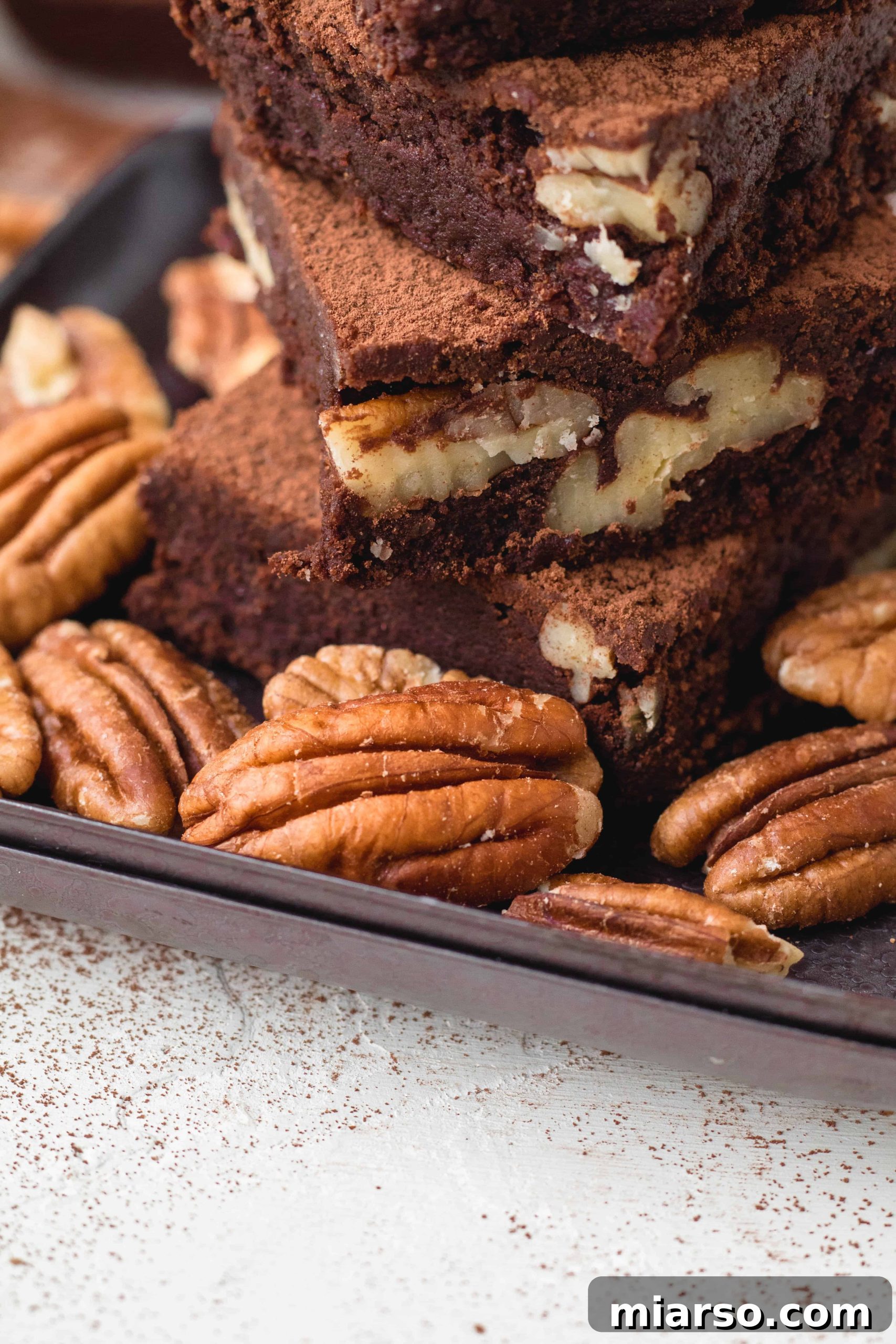 Bake Irresistibly Chewy Brownies with Cocoa Powder 6 Pecans for cacao powder brownies