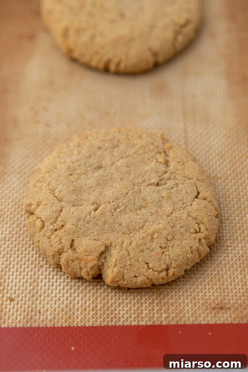 Cookie on baking sheet