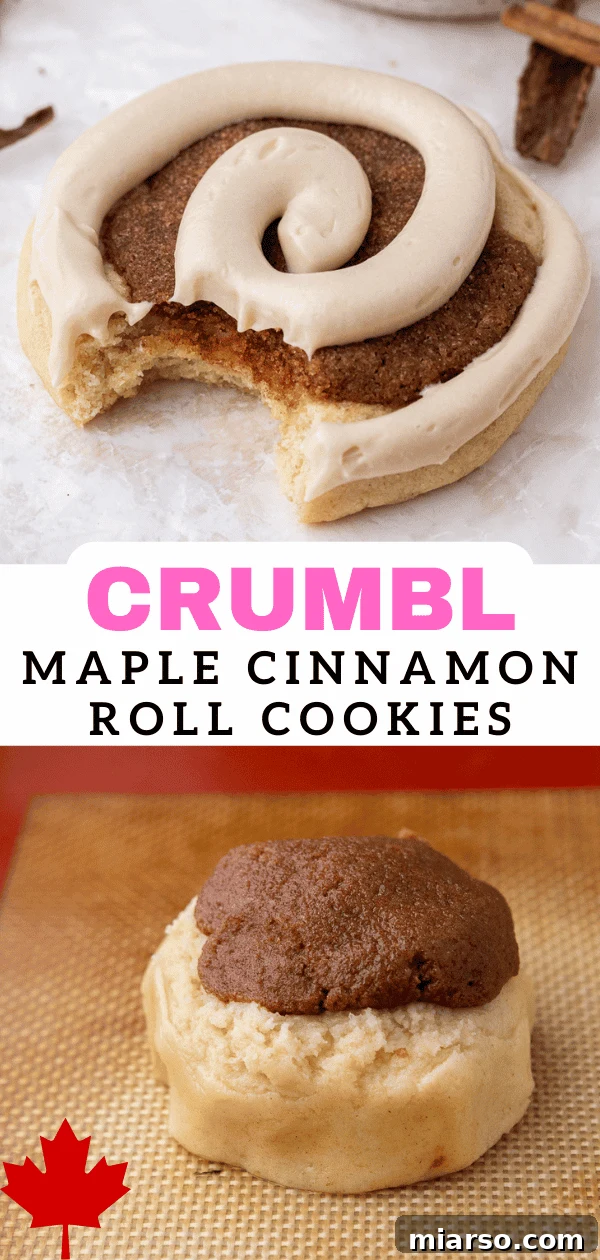 Crumbl maple cinnamon roll cookies for Pinterest