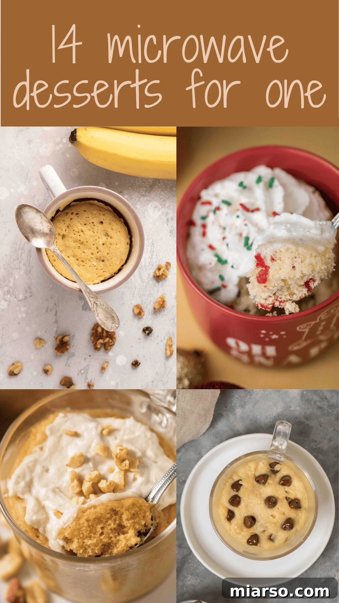14 Instant Sweet Bites for One 17 Collection of 14 microwave desserts for one for Pinterest