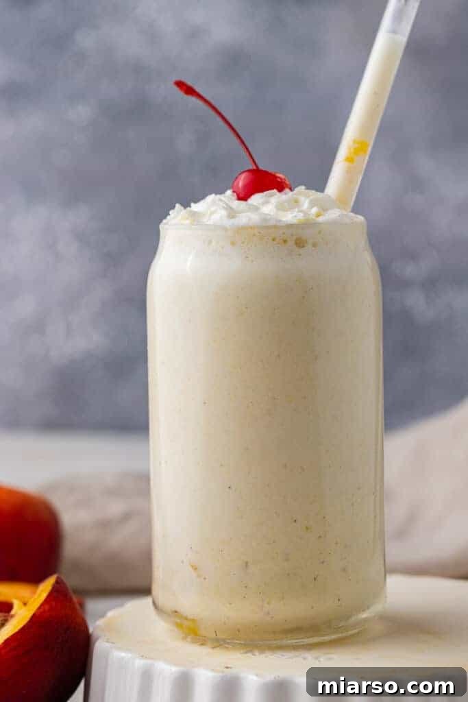 The best peach milkshake ever