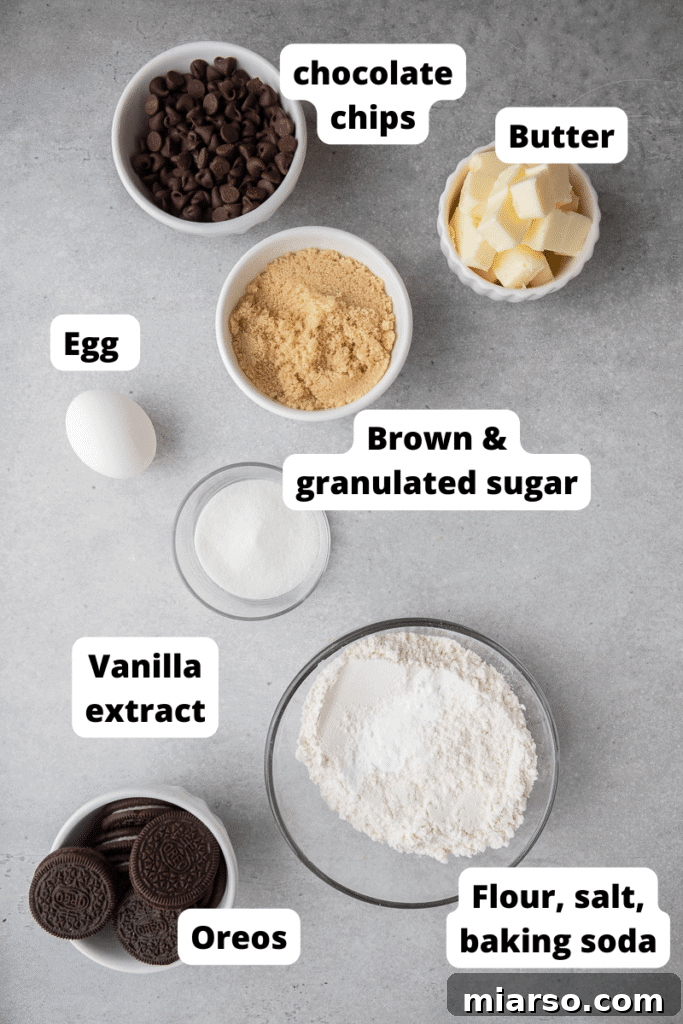 Ultimate Oreo Chocolate Chip Cookies 4 Oreo chocolate chip cookies ingredients