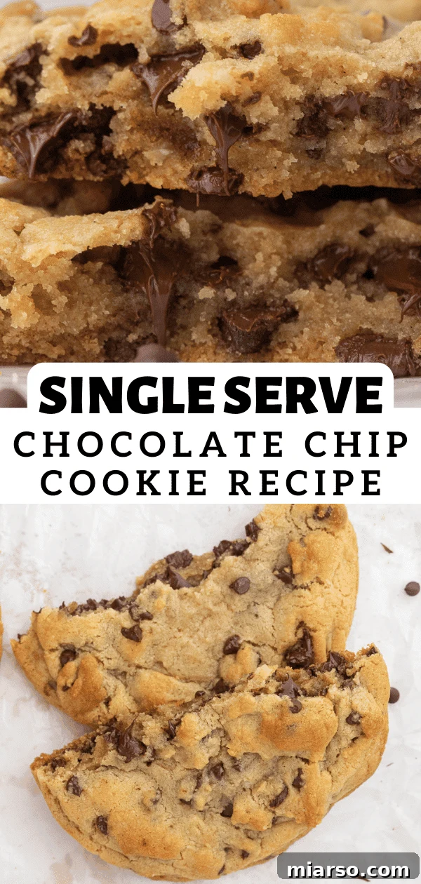 Unlock the Secret to Your Perfect Single Serve Chocolate Chip Cookie 16 Another enticing image of a single-serve chocolate chip cookie, ideal for social media sharing.