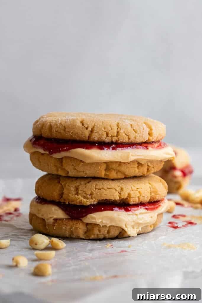 Ultimate Peanut Butter and Jelly Cookie Sandwich 13 Peanut butter and jelly cookie sandwich