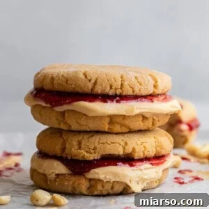 Ultimate Peanut Butter and Jelly Cookie Sandwich 14 Peanut butter and jelly cookie sandwich