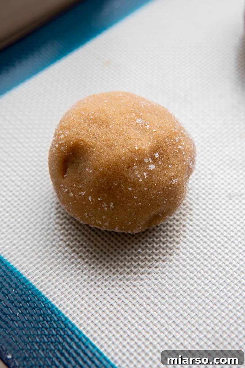 Ultimate Peanut Butter and Jelly Cookie Sandwich 8 Peanut butter cookie dough on baking sheet