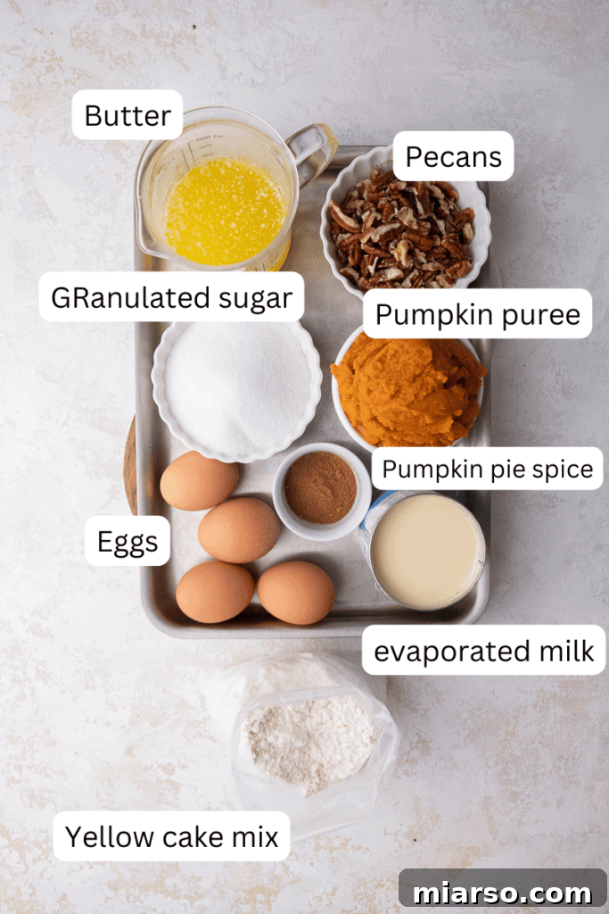 Array of fresh ingredients neatly laid out on a kitchen counter for baking