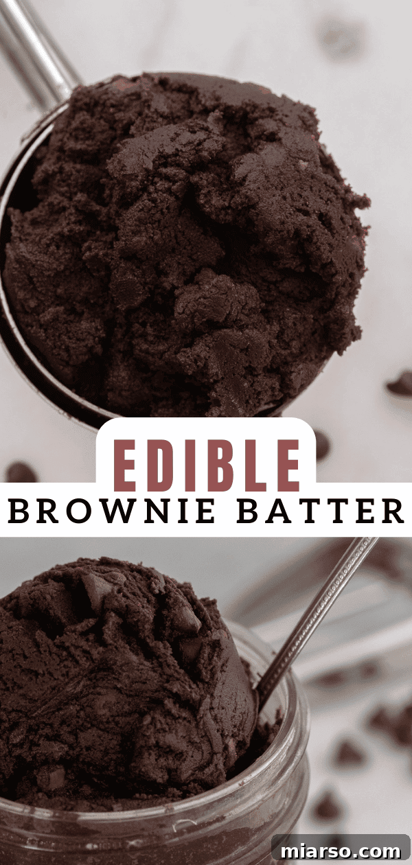 Edible brownie batter recipe pin