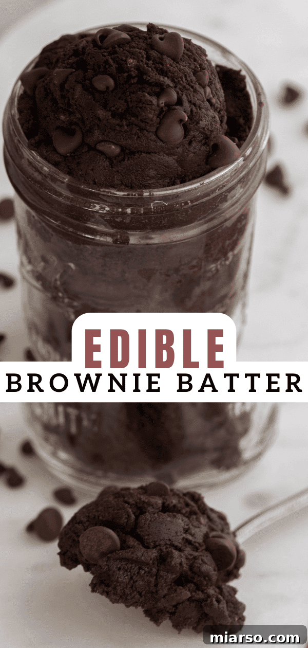 Easy no-bake brownie batter pin
