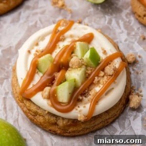 Crumbl caramel apple cookies
