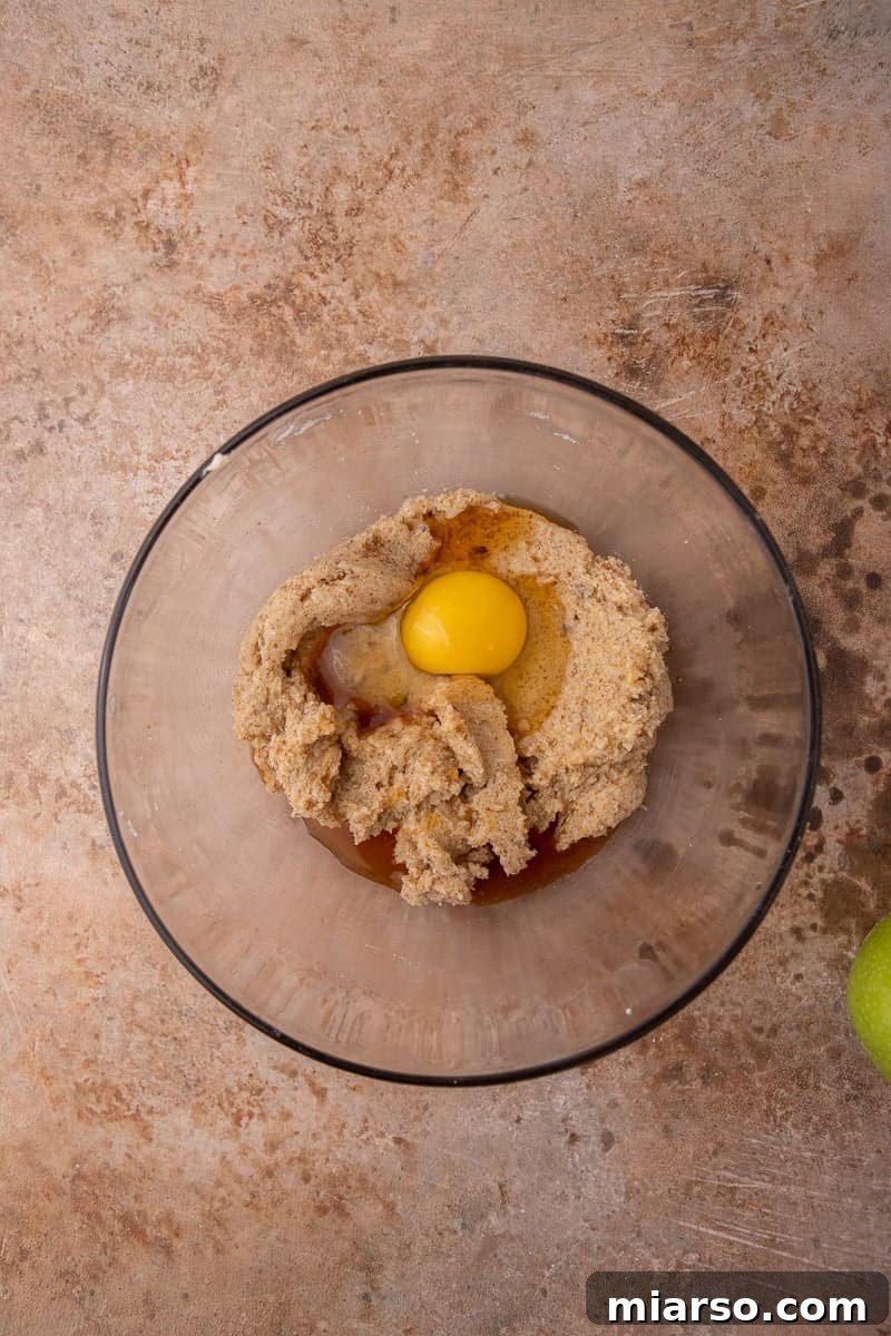 Wet ingredients in a bowl