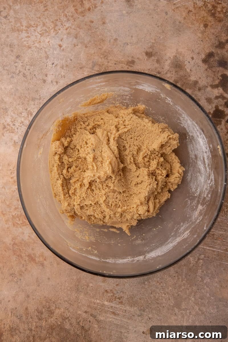 Cookie dough in a bowl