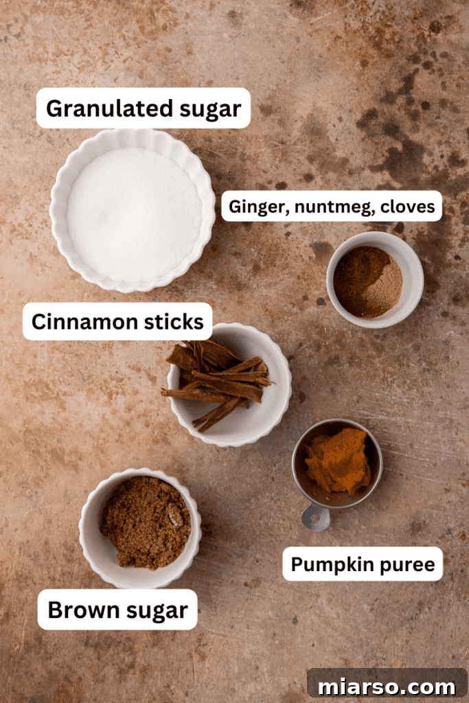 Ingredients on table