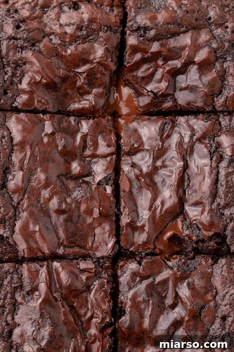 Perfectly sliced small batch brownies