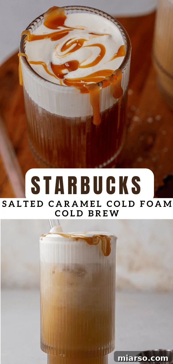 Starbucks salted caramel cold foam cold brew
